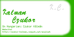 kalman czukor business card