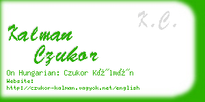 kalman czukor business card